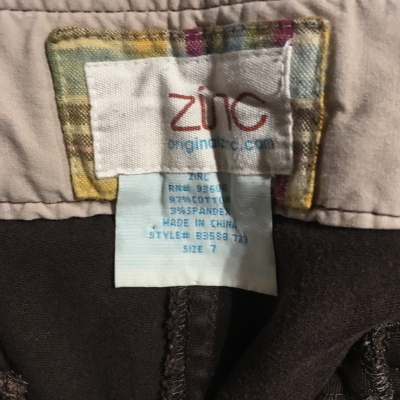 zinc Pants & Jumpsuits Zinc Brown Dress Capris Crop Pants Size 7